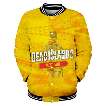 Бейсбольная куртка Dead Island 2, женская/Мужская модная куртка с длинным рукавом, уличная одежда с 3D принтом