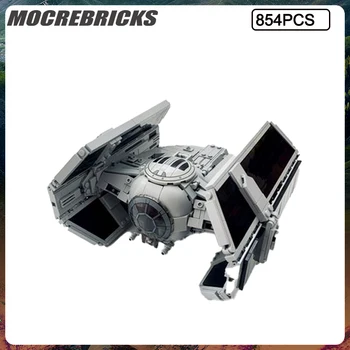 Серия Space War TIE Advanced - Идеальная модель межзвездного космического корабля, Набор строительных блоков MOC, Детские игрушки, Рождественские подарки
