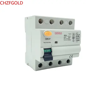 Автоматический выключатель остаточного тока RCCB 30 мА Тип B УЗО 2P 4P 63 Ампер 10КА 230 В 400 В