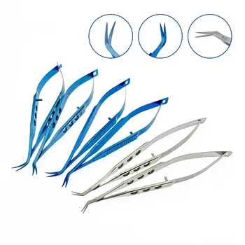 Ножницы для удаления роговицы Castroviejo левый/правый офтальмохирургический инструмент