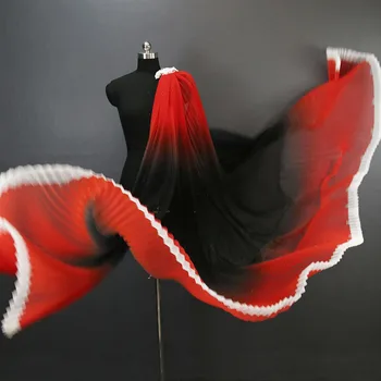 Красивая градиентная сетка Орган Плиссированная ткань Вечернее платье Hanfu Танцевальный костюм Ткань Декоративный фон Дизайнерская ткань