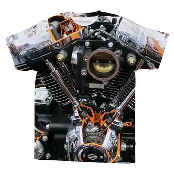 Мужская футболка, детские рубашки, пляжные шорты, 3D Механический двигатель крови, harajuku, повседневные шорты, футболка большого размера, мужская Модная одежда