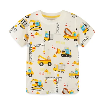 Детские футболки, Летние детские рубашки из хлопчатобумажной ткани, качественная футболка для малышей, детская одежда от 2 до 7 лет