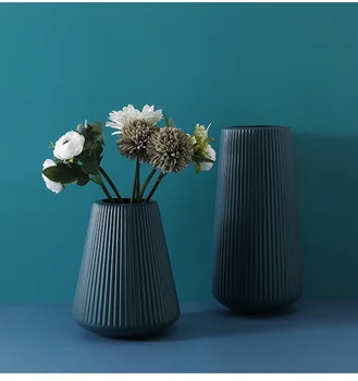 Пластиковая ваза в европейском стиле, Домашняя Цветочная композиция, Цветочная гостиная, современные Простые и свежие украшения для дома