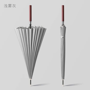 2022 новый автоматический зонт из 24 костей с длинной ручкой, устойчивый к штормам, специальная женская прямая ручка высокого класса, большая, усиленная, толстая