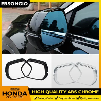 Для Honda CR-V CRV 2012-2021 ABS Черный Серебристый автомобильный блок зеркала заднего вида, накладка для бровей, наклейка для укладки автомобиля, 2 шт.