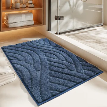 Мягкий и толстый коврик для ванной для безопасности душа с высоким и низким ворсом, Противоскользящий Коврик для ванной Комнаты с функцией быстрого высыхания и водопоглощения