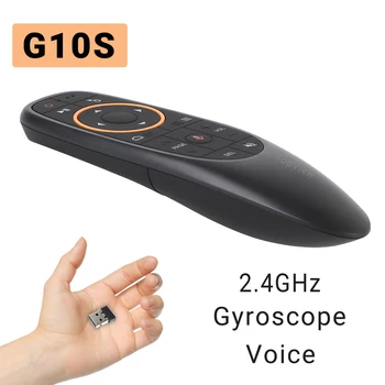 Новая беспроводная воздушная мышь G10S Air Mouse 2.4G с голосовым управлением и гироскопом, ИК-обучением и инфракрасным пультом дистанционного управления