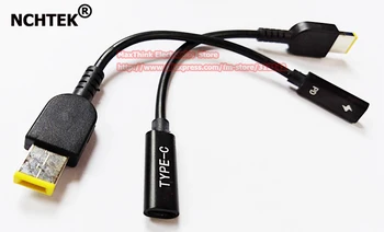 NCHTEK USB Type C женский к Lenovo Square мужской кабель-адаптер питания для зарядки PD/Бесплатная доставка/2ШТ