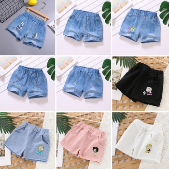 Летние джинсовые шорты для маленьких мальчиков, Модные детские джинсы с дырками, Повседневные ковбойские шорты для мальчиков в Южнокорейском стиле, пляжные брюки для малышей