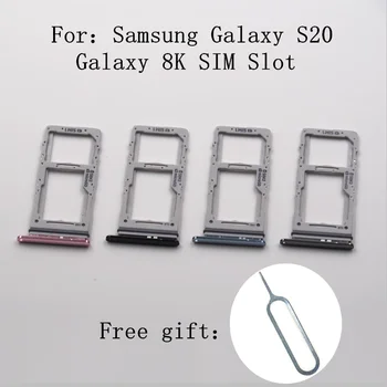 Для Samsung Galaxy S20 Galaxy 8K Оригинальный корпус телефона Новый адаптер для SIM-карты и слот для держателя лотка для карт Micro SD