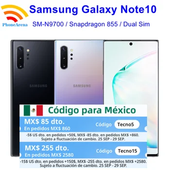 Оригинальный Samsung Galaxy Note10 Note 10 N9700 с двумя Sim-картами Android 256 ГБ ROM 8 ГБ RAM NFC Восьмиядерный 4G LTE