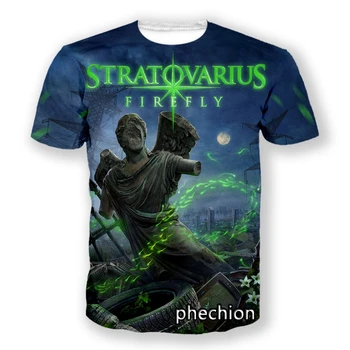 phechion, Новая модная мужская/женская футболка с 3D-принтом Stratovarius, повседневная летняя футболка в стиле хип-хоп, топы, S142
