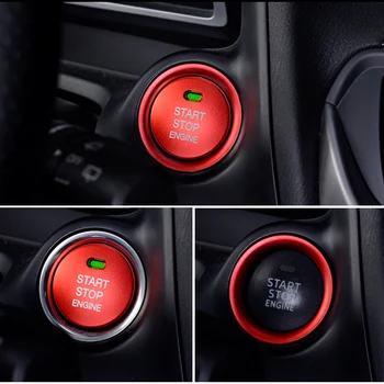Для Mazda CX4 Axela CX-4 CX-5 ATENZA CX5 Кнопка Запуска и Остановки Двигателя Автомобиля Декоративная Крышка Кольцо наклейки Ключевые Аксессуары Отделка Переключателя