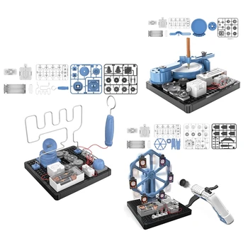 Игрушки STEM, набор для изучения принципов работы схемы и редуктора, набор для сборки электроники