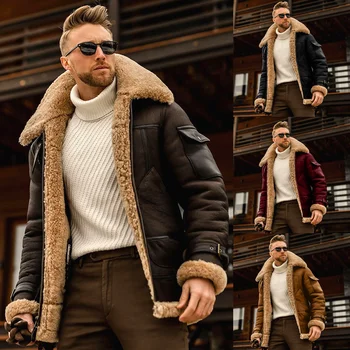 Осенне-зимнее новое меховое мужское пальто, утолщенная куртка, мужская верхняя одежда