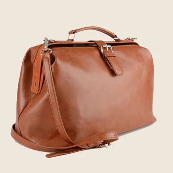 Простые женские сумки через плечо из масляного воска, женская сумка в виде ракушки большой емкости, дизайнерская сумка через плечо, женский клатч, женская сумка