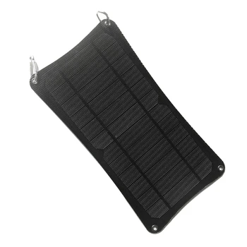 Солнечная панель мощностью 10 Вт 5 В С двойным USB-портом + Карабин Для зарядки Аккумуляторной батареи Складное Солнечное зарядное устройство ETFE