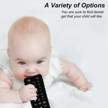 Жевательная игрушка для прорезывания зубов, не содержащая BPA, соска с дистанционным управлением, мягкая игрушка для прорезывания зубов, черная для ухода за зубами новорожденного.