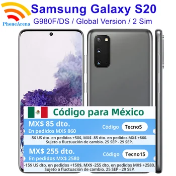 Оригинальный Samsung Galaxy S20 с двумя Sim-картами G980F / DS Глобальная версия G980FD 6,2 