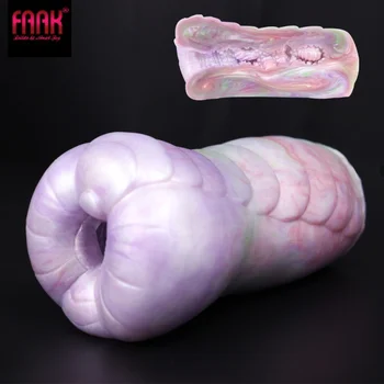 FAAK Мужской мастурбатор, сосущий чашку, Глубокая глотка, Оральная игрушка для взрослых, Анус, резиновая сексуальная киска, вагинальные секс-игрушки, мастурбация для мужчин