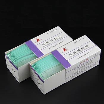 Шовные иглы с шелковой оплеткой Chenghe В индивидуальной стерильной упаковке Для хирургической хирургии полости рта, нерассасывающийся шовный материал