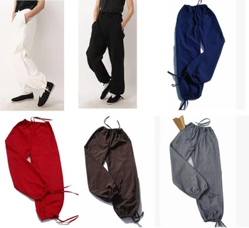 8 цветов, красный /синий /серый, высококачественные спортивные штаны для кунг-фу тайцзи Вин чун, спортивные штаны для дзен лэй, шаровары для йоги, брюки для боевых искусств ушу