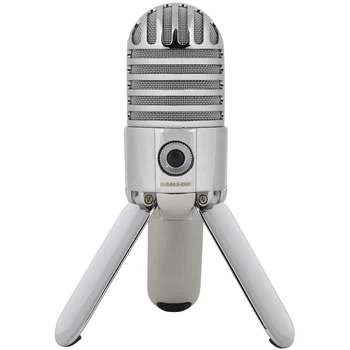 Оригинальный конденсаторный микрофон Samson Meteor Mic для студийной записи, откидная ножка с USB-кабелем, сумка для переноски компьютера