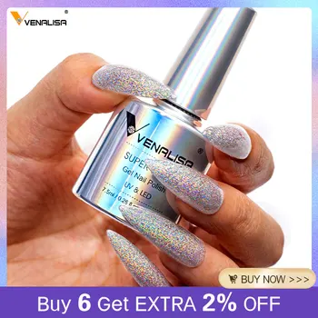 7,5 мл VENALISA Super Sparkle Лазерный Гель-лак Для ногтей Полупостоянный Геллак Nail Art Salon Glitter Soak off Органический УФ-Гель Для Ногтей