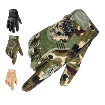 Тактические военные перчатки Полупальцевые Пейнтбольные Страйкбольные Боевые Противоскользящие мужские Велосипедные перчатки на весь палец Защитное снаряжение