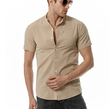 2023 НОВАЯ мужская рубашка с короткими рукавами, летняя новая повседневная модная хлопчатобумажная рубашка
