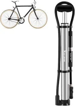 Портативный мини-велосипедный насос | Портативный накачиватель шин с двумя клапанами высокого давления 140 фунтов на квадратный дюйм | Насос для велосипедных шин из алюминиевого сплава для Ro