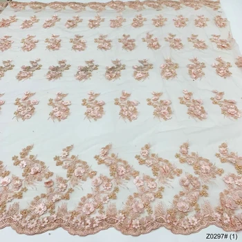 Высококачественное сетчатое кружево ручной работы с пайетками из французской алжирской сетчатой ткани для вечеринки, вечернее платье для женщин