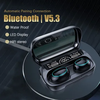 2023 НОВАЯ Bluetooth-гарнитура TWS, беспроводные наушники с шумоподавлением, водонепроницаемые спортивные стереомузыкальные наушники 9D HiFi для iphone