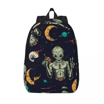Винтажный рюкзак с человеческими глазами инопланетянина, дорожная сумка унисекс, школьный ранец, сумка для книг Mochila