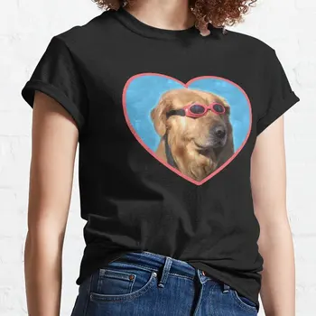 Наклейки Doggo: Футболка с собакой-пловцом, платье-футболка для женщин, длинные футболки для женщин, хлопковая женская одежда