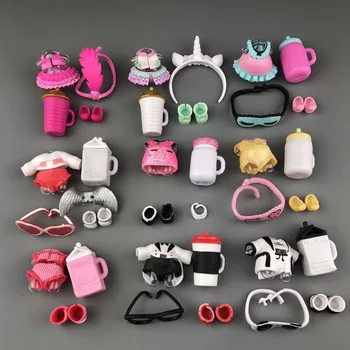 новинка, набор оригинальной кукольной одежды LoLs, бокалов, бутылочек, обуви и аксессуаров для LOLs accessories горячая распродажа