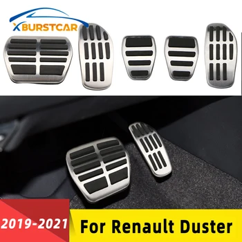 Для Renault Duster 2019 2020 2021 AT MT Автоаксессуары Автомобильные педали из нержавеющей стали, накладки на педаль газа и тормоза