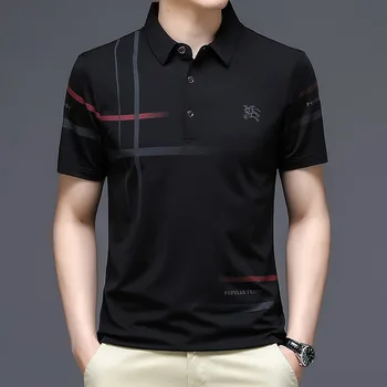 Летняя новая Корейская модная базовая мужская повседневная универсальная футболка, мужская летняя повседневная деловая футболка-поло