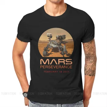 Mars 2020 Space Explorers Perseverance 2021 Классическая Футболка В Винтажном Готическом стиле, Летние Свободные Хлопковые Мужские топы, Футболка Harajuku С круглым вырезом
