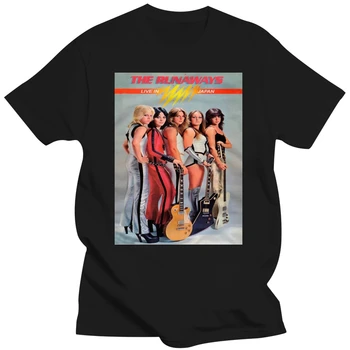 Футболка The Runaways Live In Japan, подростковый рок, Ретро, винтаж 70-х, Вишневая бомба, мужская мода 2019