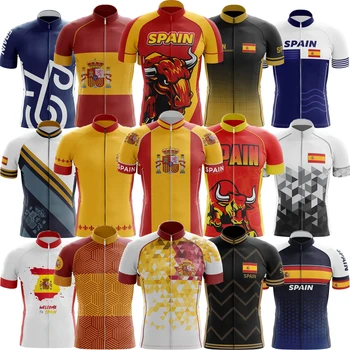2022 НОВАЯ Испания Мужская Велосипедная Майка MTB Maillot Велосипедная Рубашка Для Скоростного Спуска Джерси Высокого Качества Pro Team Tricota Одежда Для Горных Велосипедов