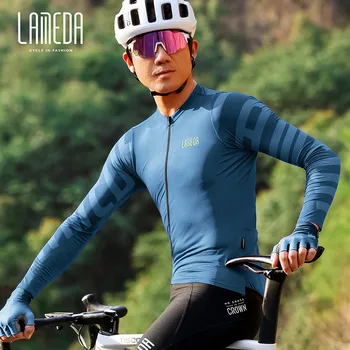 LAMEDA лето Велоспорт одежда для мужчин быстросохнущая с длинным рукавом дорожный велосипед одежда Велоспорт оборудование горная дорога велосипед одежда