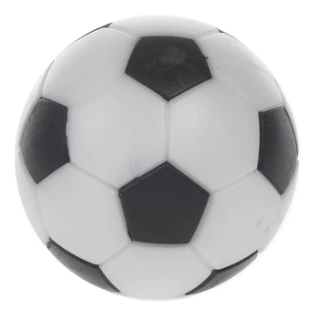 10X Пластиковый 32-миллиметровый футбольный мяч для настольного футбола в помещении Заменит Черный + белый