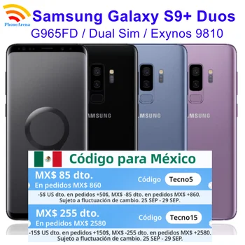 Samsung Galaxy S9 + S9 Plus Duos G965FD с двумя Sim-картами Оригинальная Глобальная версия 6,2 