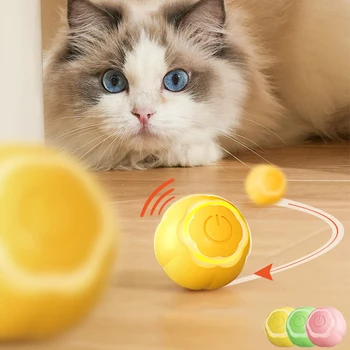 Умные интерактивные игрушки для кошек, автоматический катящийся мяч, Электрические игрушки для домашних животных Для кошек, играющих в помещении, Самодвижущиеся игрушки для кошек, Аксессуары для кошек