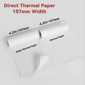 Этикетка из термобумаги размером 107x30 мм, бумажная наклейка для карманного мини-беспроводного принтера A9 (s) Max