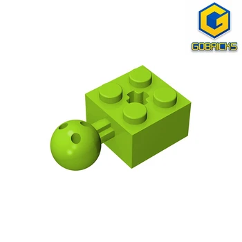 Gobricks GDS-976 Технический, Модифицированный кирпич 2 x 2 с шаровым шарниром и отверстием для оси, совместимый с образовательными блоками lego 57909 DIY