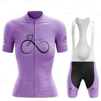 Новая женская летняя велосипедная одежда с коротким рукавом 2022 года, комплект из джерси для езды на горном велосипеде, женская велосипедная одежда, розовое платье