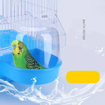 Подвесной кубик для ванны с попугаями Ванна Душевая кабина Аксессуар для клетки для маленькой птички Канарейки волнистого попугайчика Неразлучника